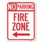 Signmission No Parking Fire Zone W/ Left Arrow Heavy-Gauge Alum Rust Proof Parking, 18" x 24", A-1824-23673 A-1824-23673 - alternate 1